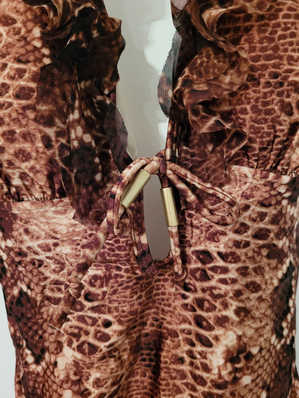 One-piece Snake Skin Print Swimsuit